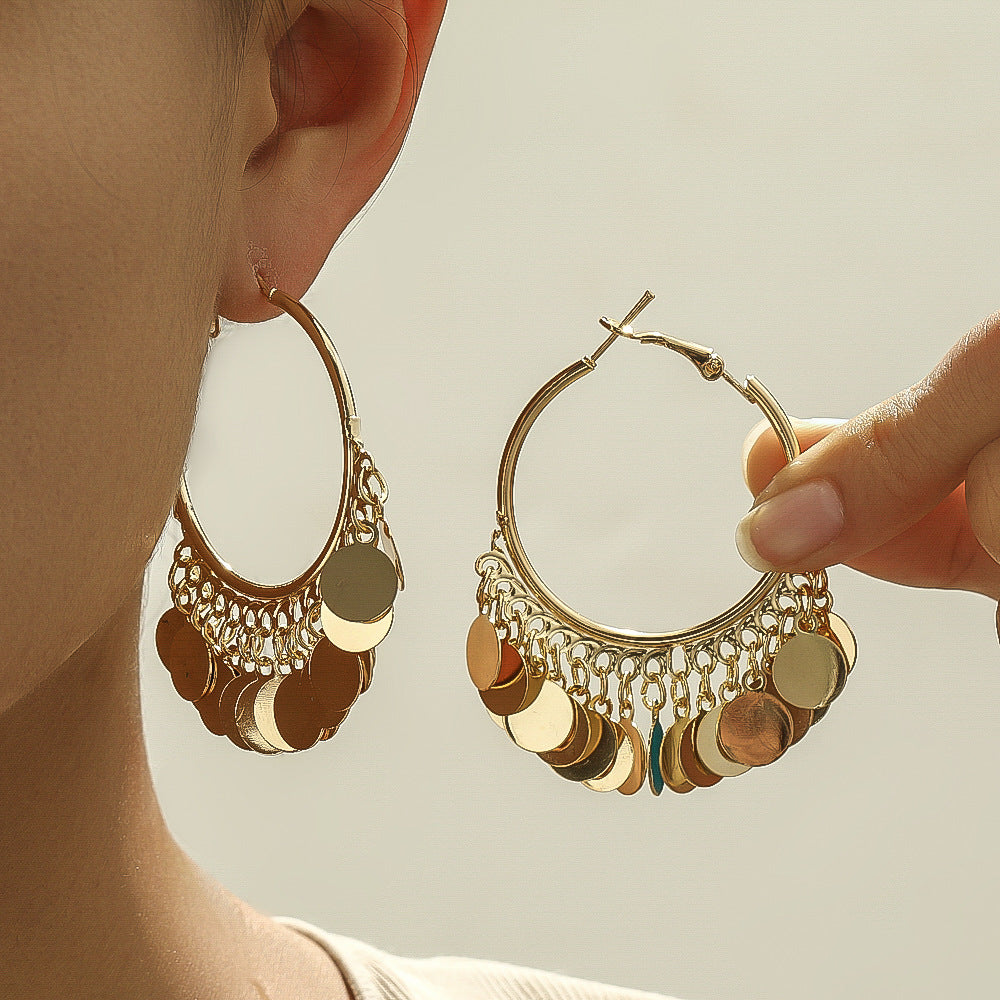 Women's Fashion Personality Five-pointed Star Style Exaggerated Series Earrings
