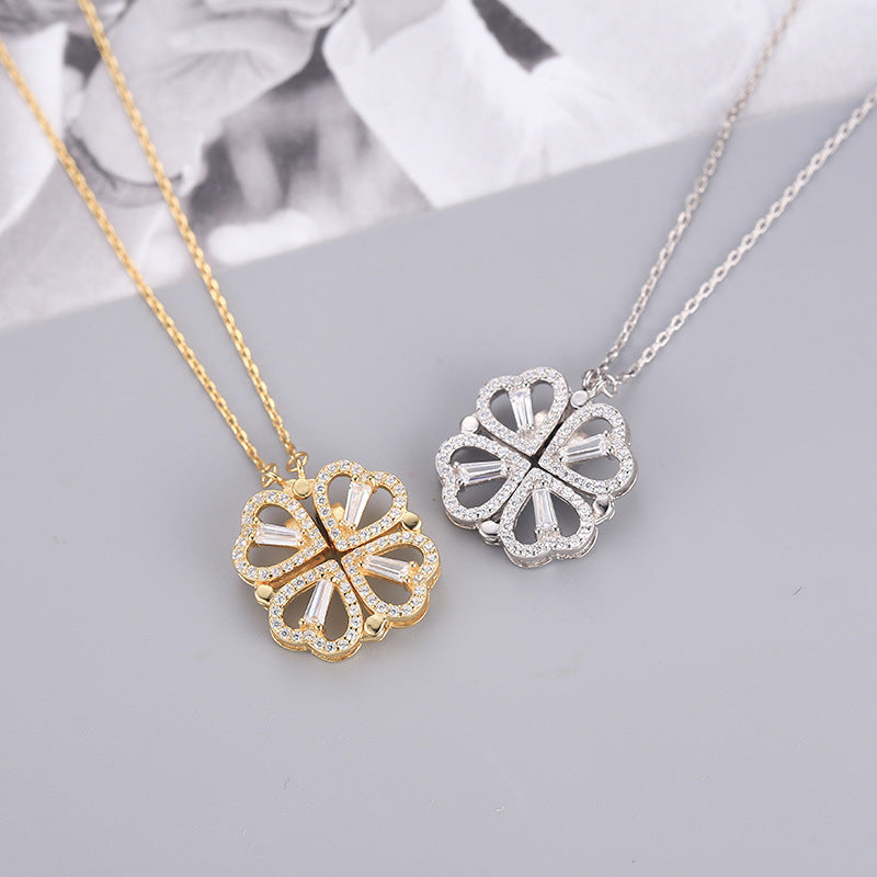 Sier One Style For Clover Heart Necklaces