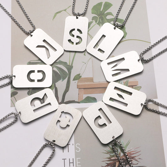 Men's Hollow Stainless Steel Trendy Design Street Necklaces