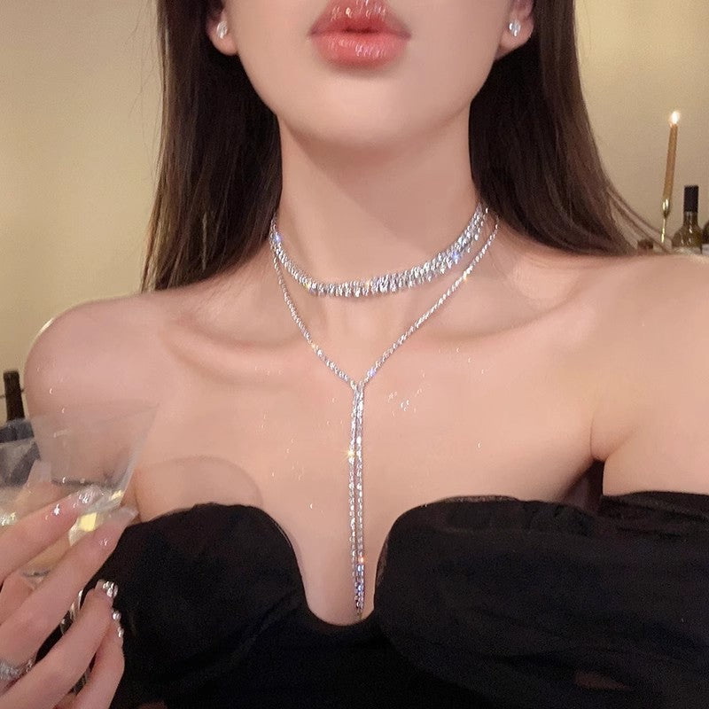 Tassel Twin Fashion Sexy High Sense Light Luxury Minority Necklace