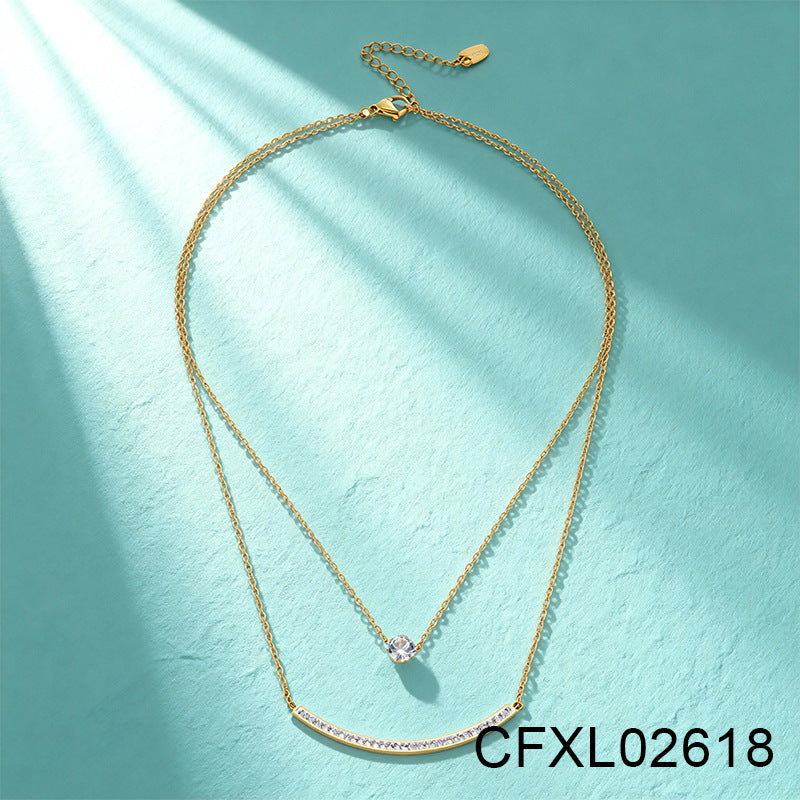 Women's Light Luxury High-grade Titanium Steel Simple Geometric Necklace