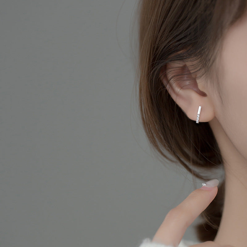 Diamond Korean Style Compact Mini Basic Earrings