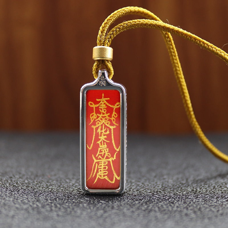 Mini Titanium Steel Hand Painted Golden Outline Small Necklaces