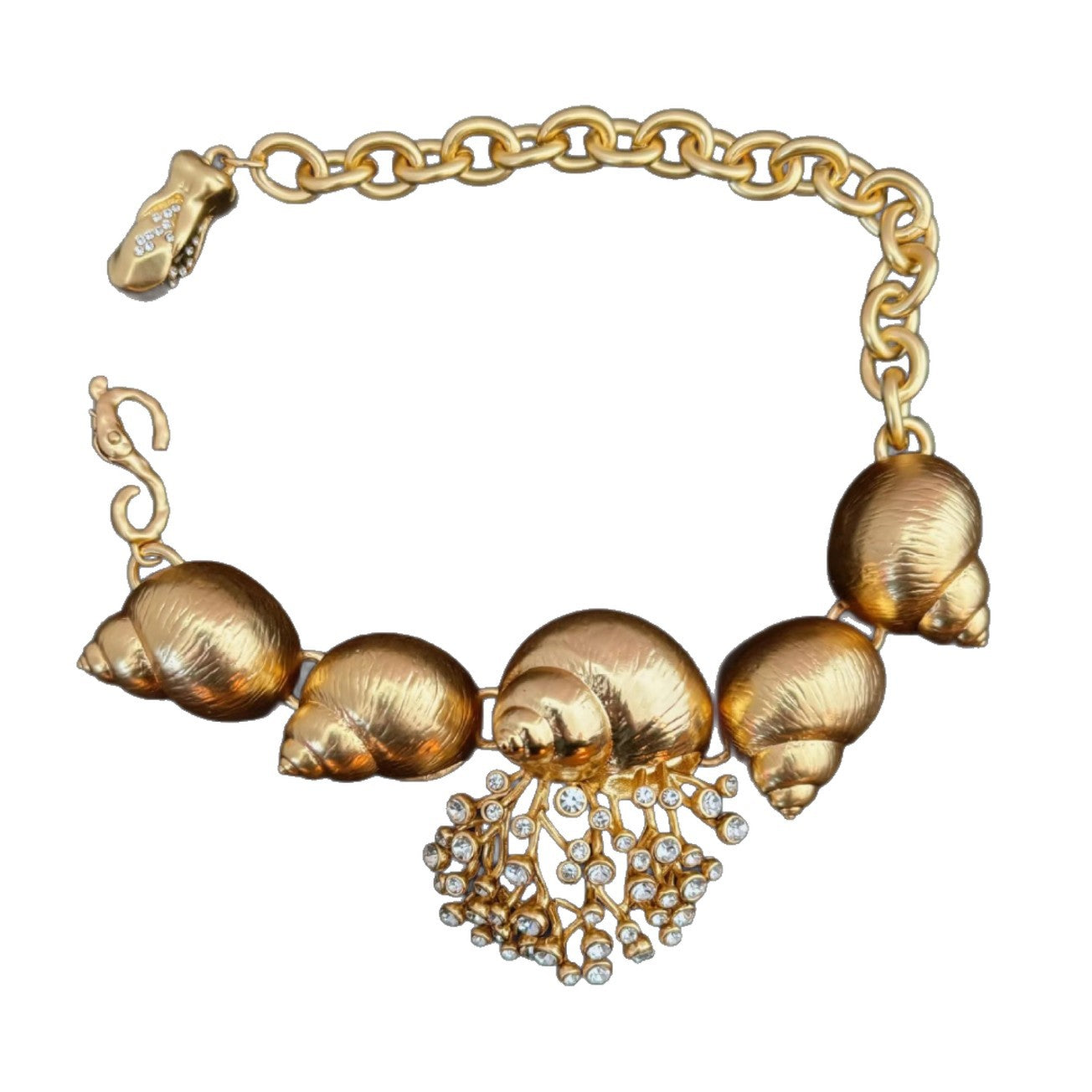 Advanced Model Style Snails Modeling Brass Necklace