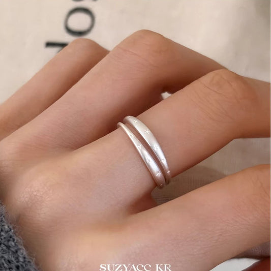 Matte Pentagram Twin Style Advanced Slim Index Ring