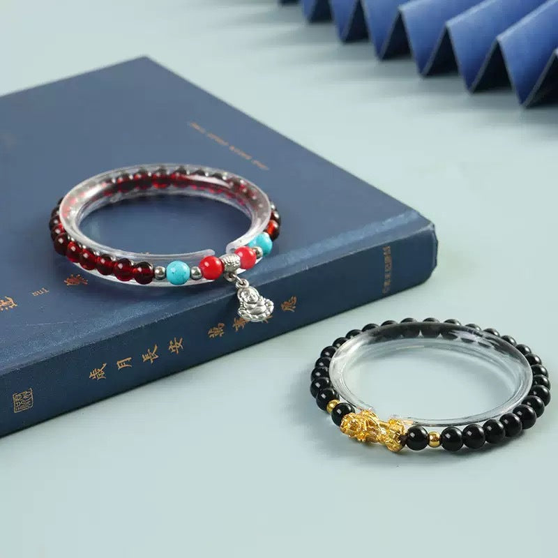 Imitation Garnet Yuan Store Crystal Glass Bracelet