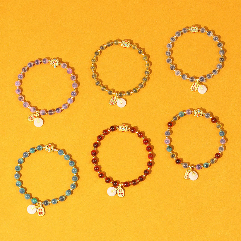 Agate Half Female Peace Buckle Lucky Light Luxury Temple Cultural Bracelet