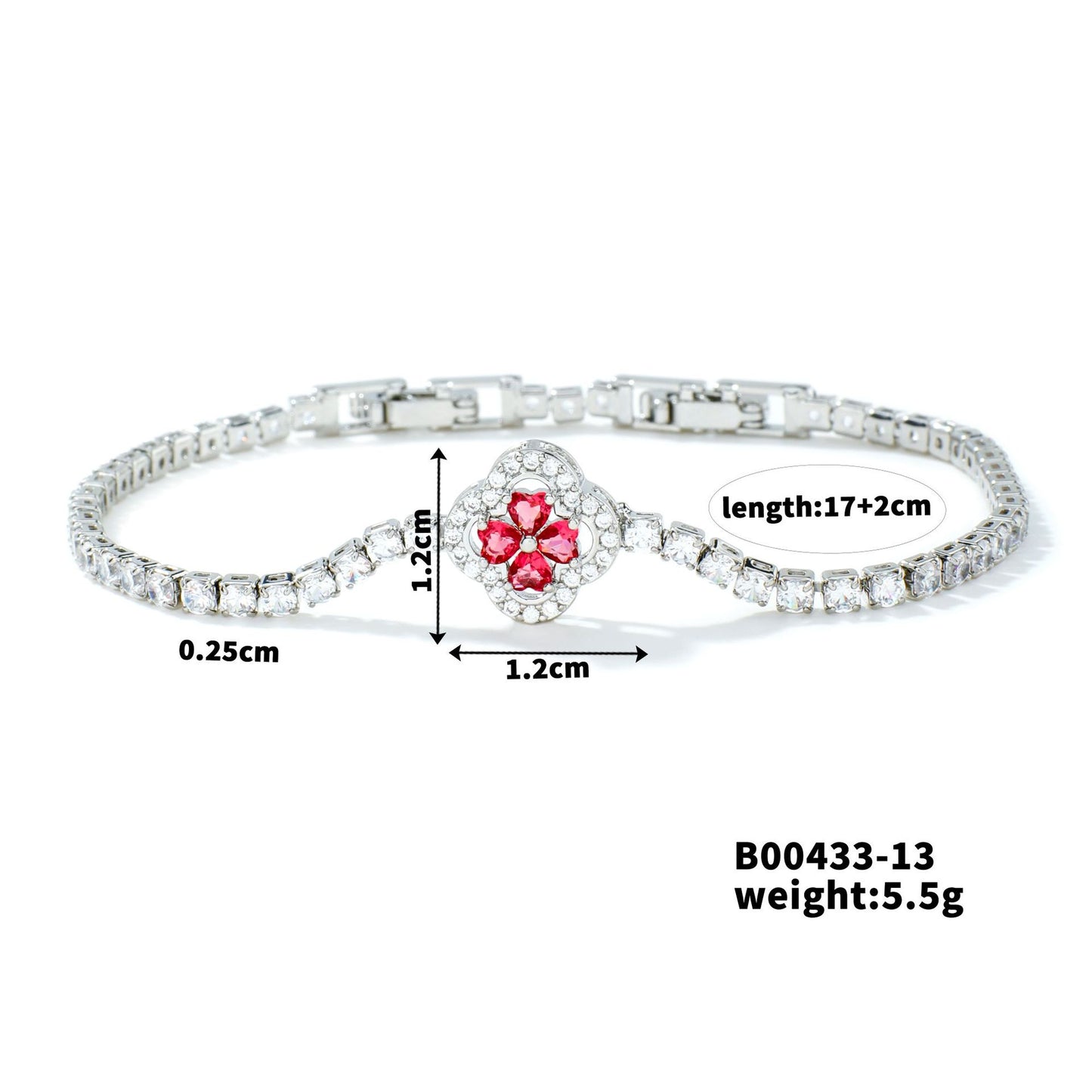 Zircon Clover Female Sweet High Sense Bracelets