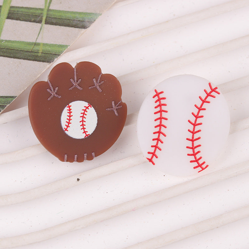 Christmas Acrylic Fresh Tree Baseball Rugby Earrings