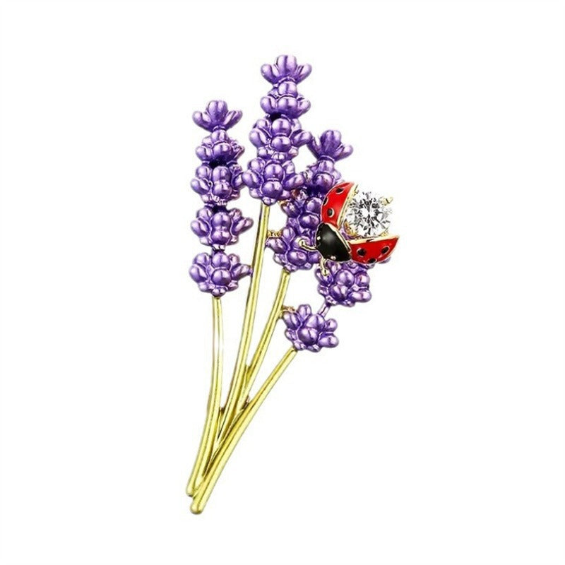 Women's Micro Zircon Brooch Exquisite Plant Pin Brooches