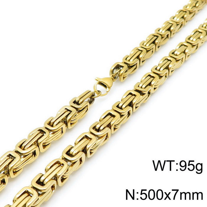 Men's Fashion Domineering Emperor Chain Titanium Steel Necklaces