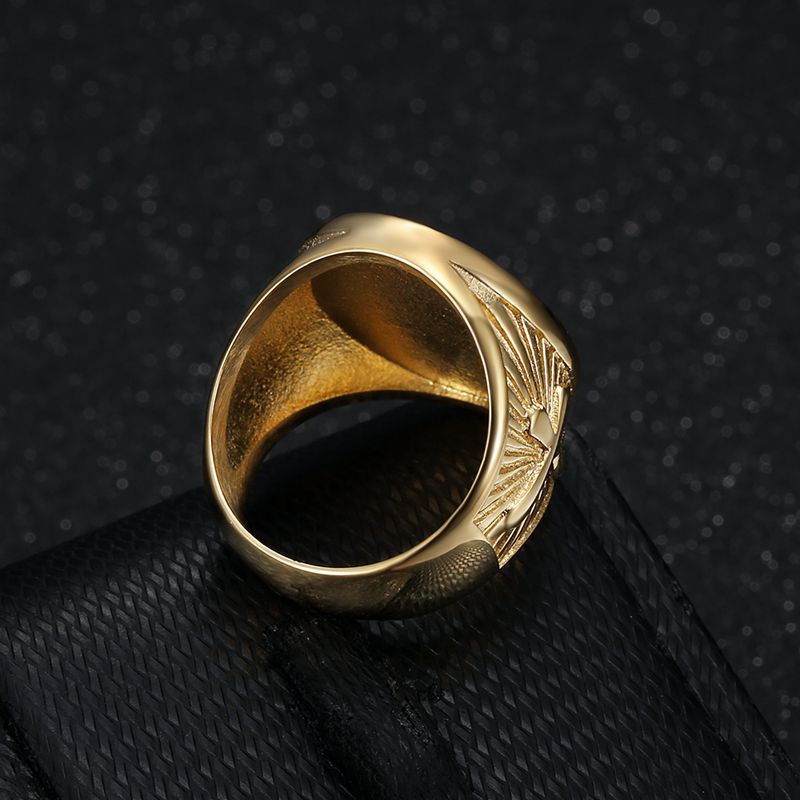 Men's Hip Hop Titanium Steel Vacuum Plating Rings