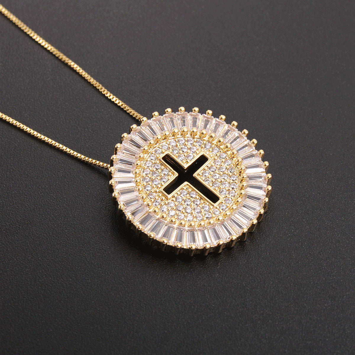 Women's & Men's Trendy Cross Zircon Artistic Retro Necklace