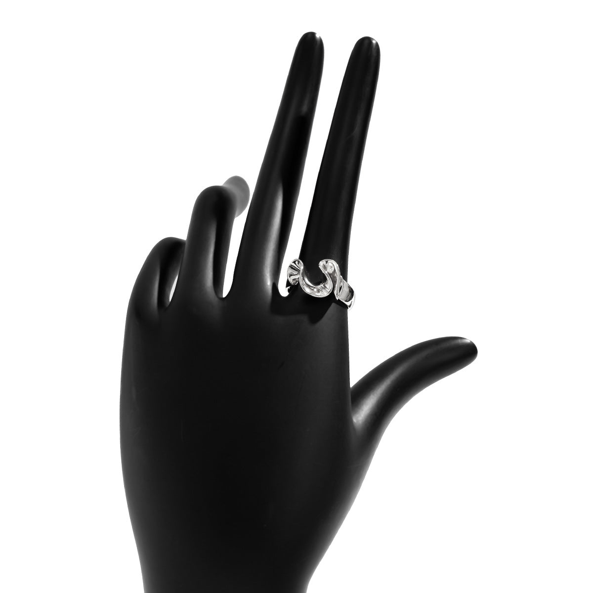 Wavy Pleated Glossy Hug Female Personality Light Rings