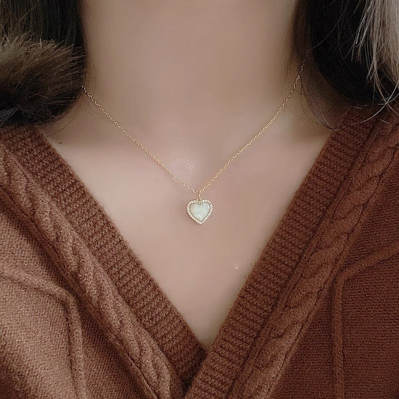 Heart French Style Retro Easy Matching Elegant Natural Shell Shaped Necklaces