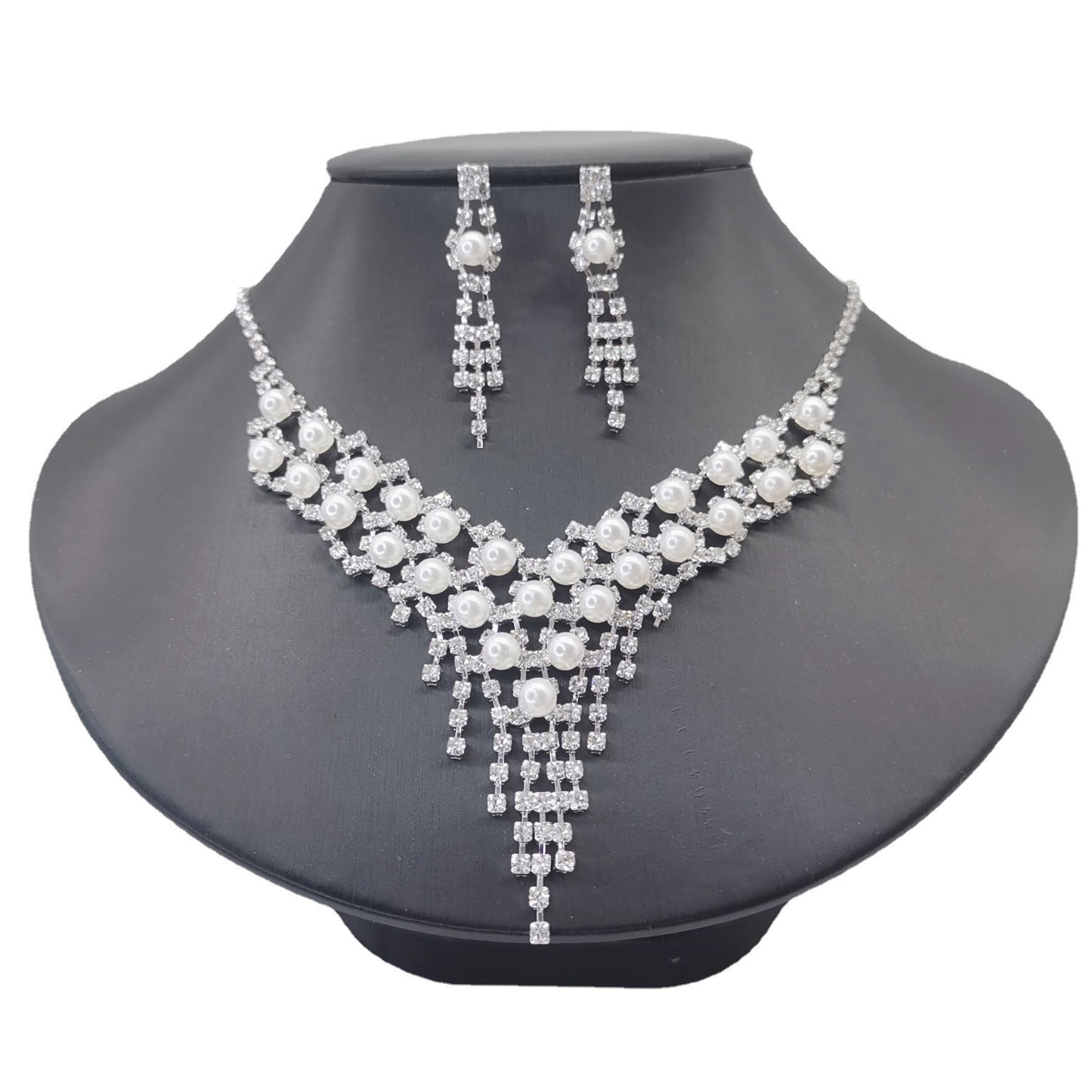 Classic Stylish Bridal Three-piece Fashion Tassel Necklaces