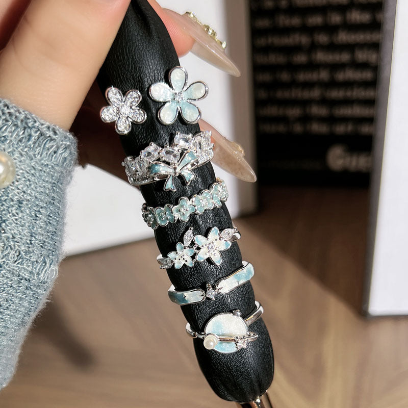 Light Luxury Open Female Fashion Sweet Cool Korean Version Index Ring