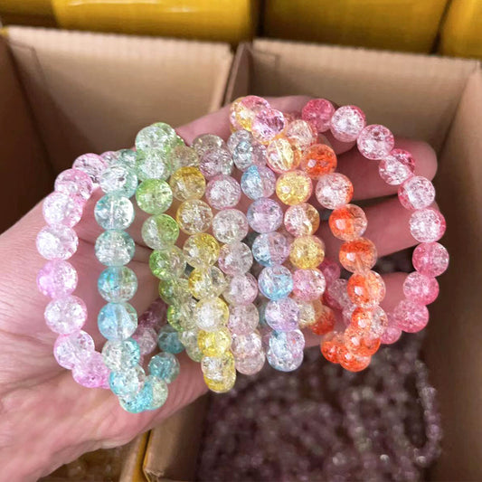 Glass Chipping Beads Gradient Color Micro Bead Bracelet