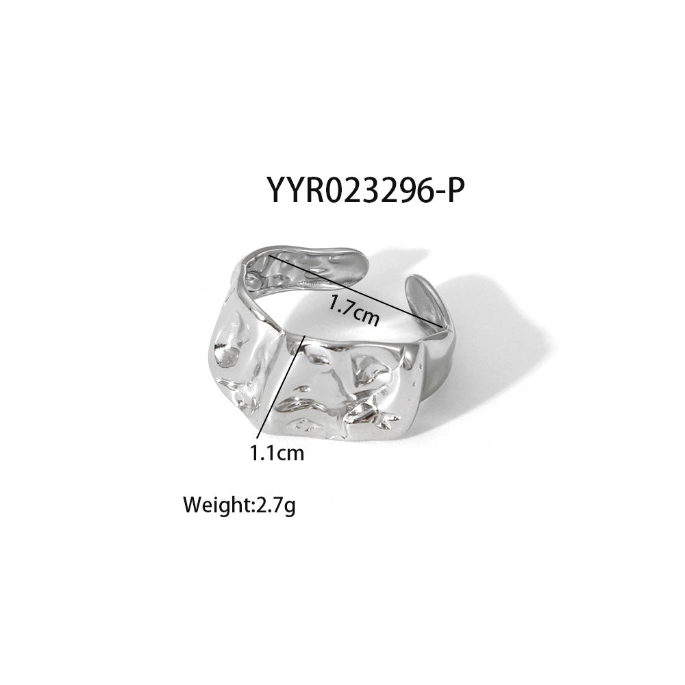 Open Titanium Steel Finger Decoration Irregular High-grade Rings