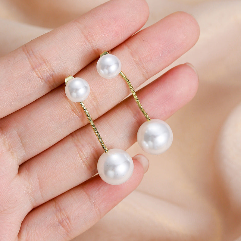 Women's Needle Pearl For Trendy Fairy Temperamental Earrings