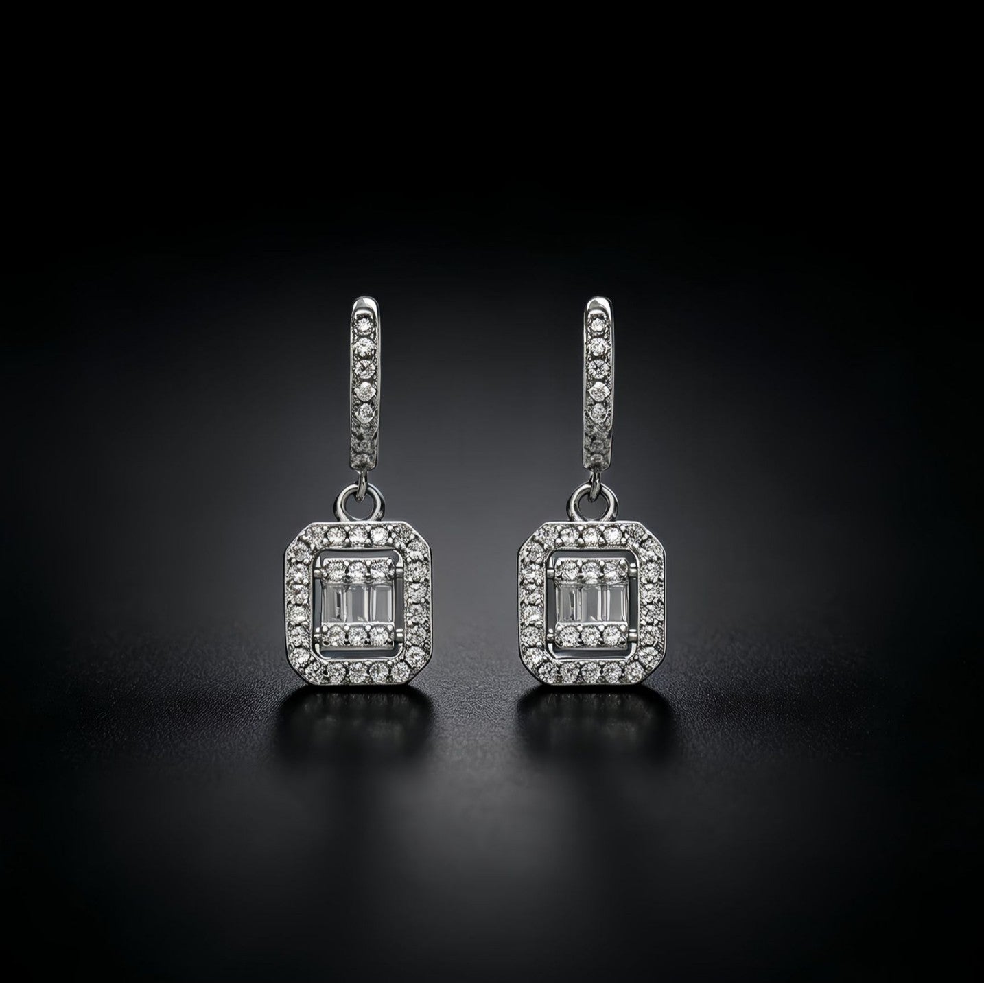 Fashion Style Elegant Generous Cube Sugar Ear Clip Copper Plated Earrings