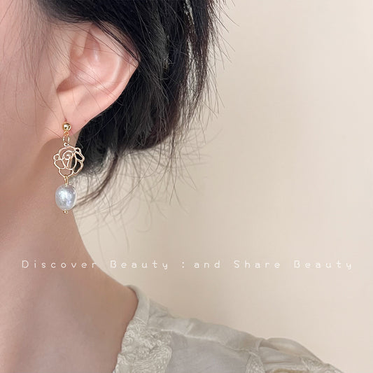 New Retro Baroque Fresh Water Pearl Earrings