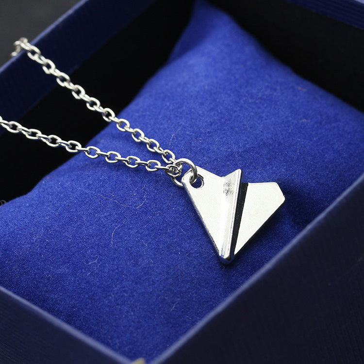 Attractive Charming One-way Band Paper Plane Necklaces