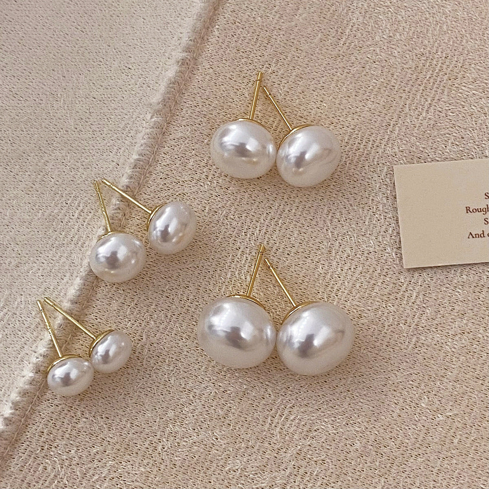 Women's Retro Steamed Bread Pearl For Niche Design Advanced Earrings