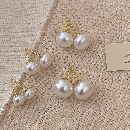 Women's Retro Steamed Bread Pearl For Niche Design Advanced Earrings