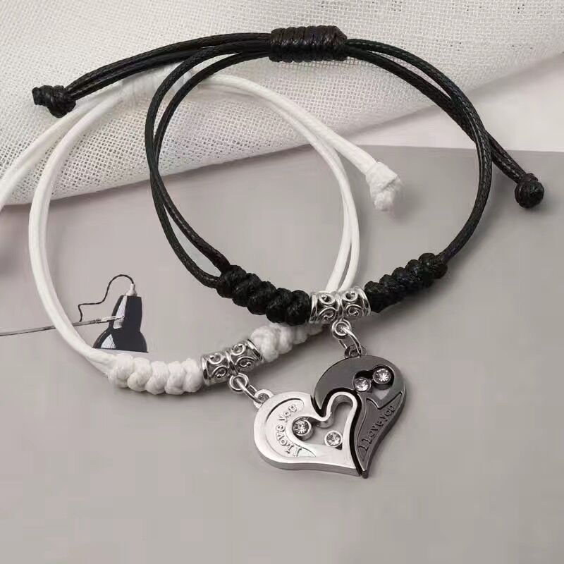 Women's & Men's Couple Girlfriends Two People Hand Woven Rope Korean Style Simple Bracelets
