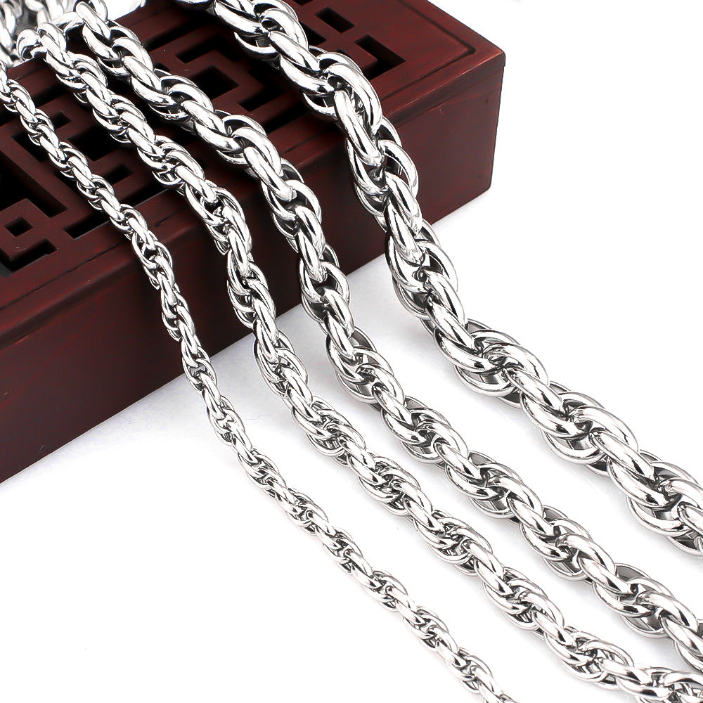 Men's American Chopin Chain European Cuban Fashion Simple Hip Hop Twist Bracelets