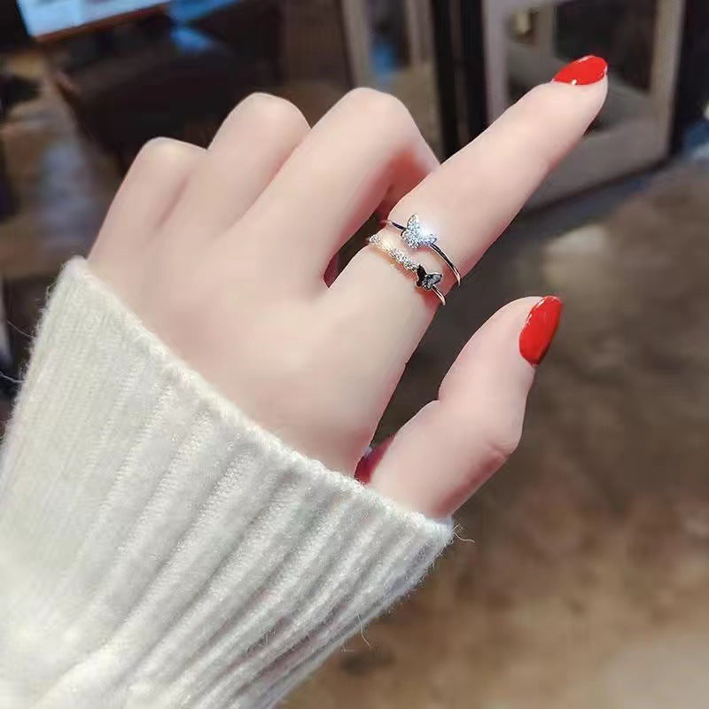 Snake Female Design Sense Personalized Opening Index Finger Light Luxury Rings