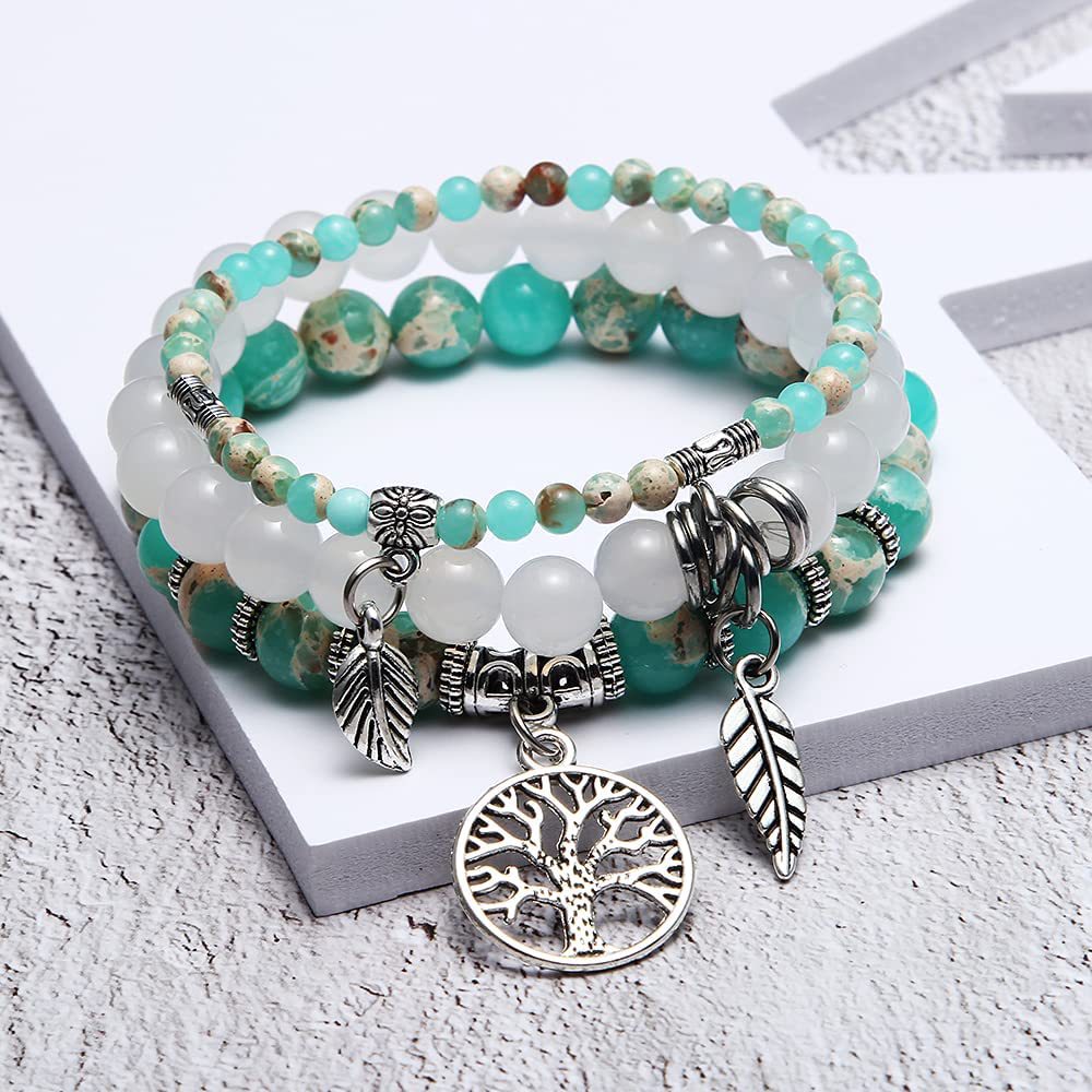 Women's Leaf Bohemian Tree Of Life Natural Pendants