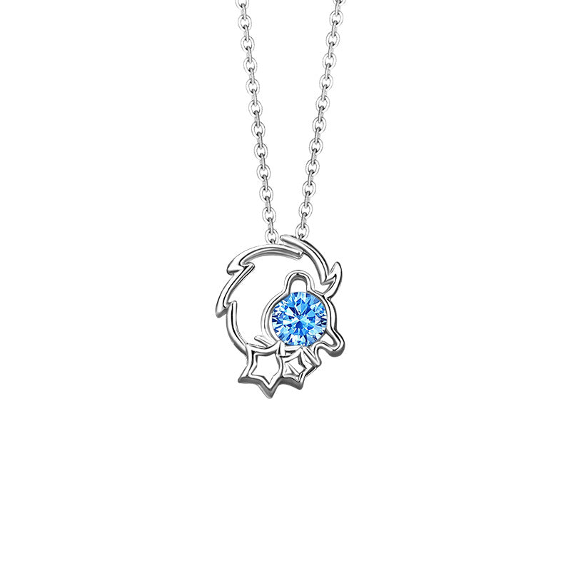 Women's Constellation Sterling Sier For Design Light Luxury Navy Blue Necklace