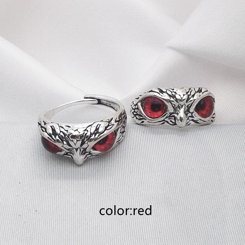 Devil's Eye Owl Creative Exaggerating Animal Rings