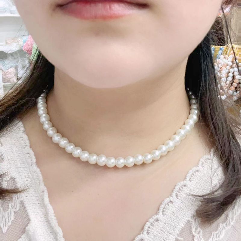 Women's Pearl Short Simple Clavicle Chain 2 Necklace