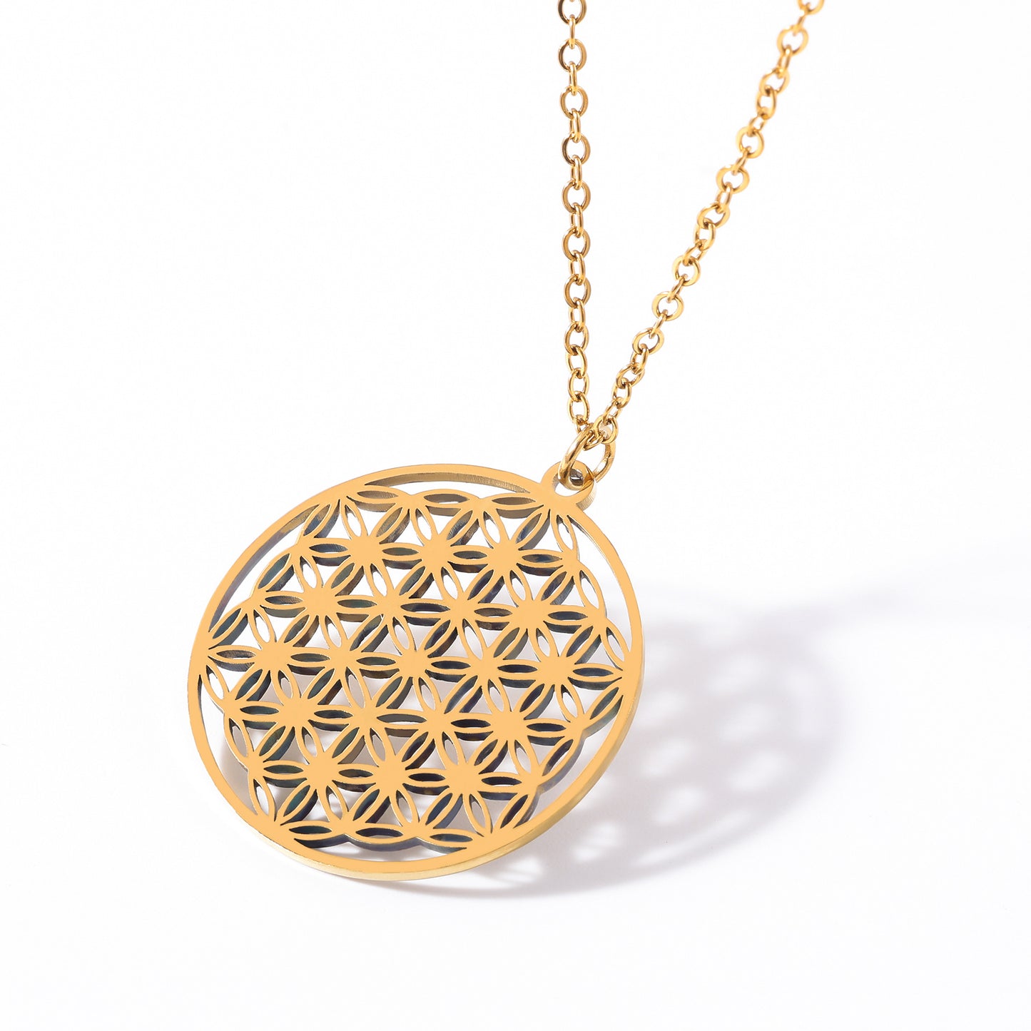 Hollow Flower Round Niche High Sense Necklace