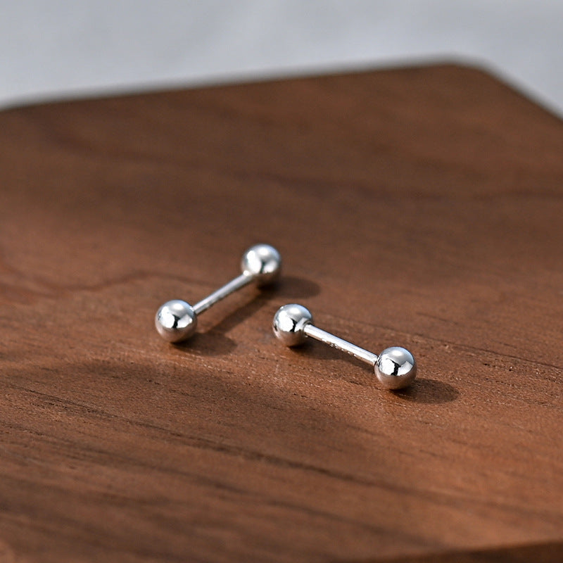 Women's Simple Pure Sier For Fashion Ear Bone Before Stud Earrings