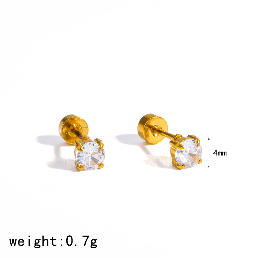 Gold Stainless Steel Female Niche Temperament Rings