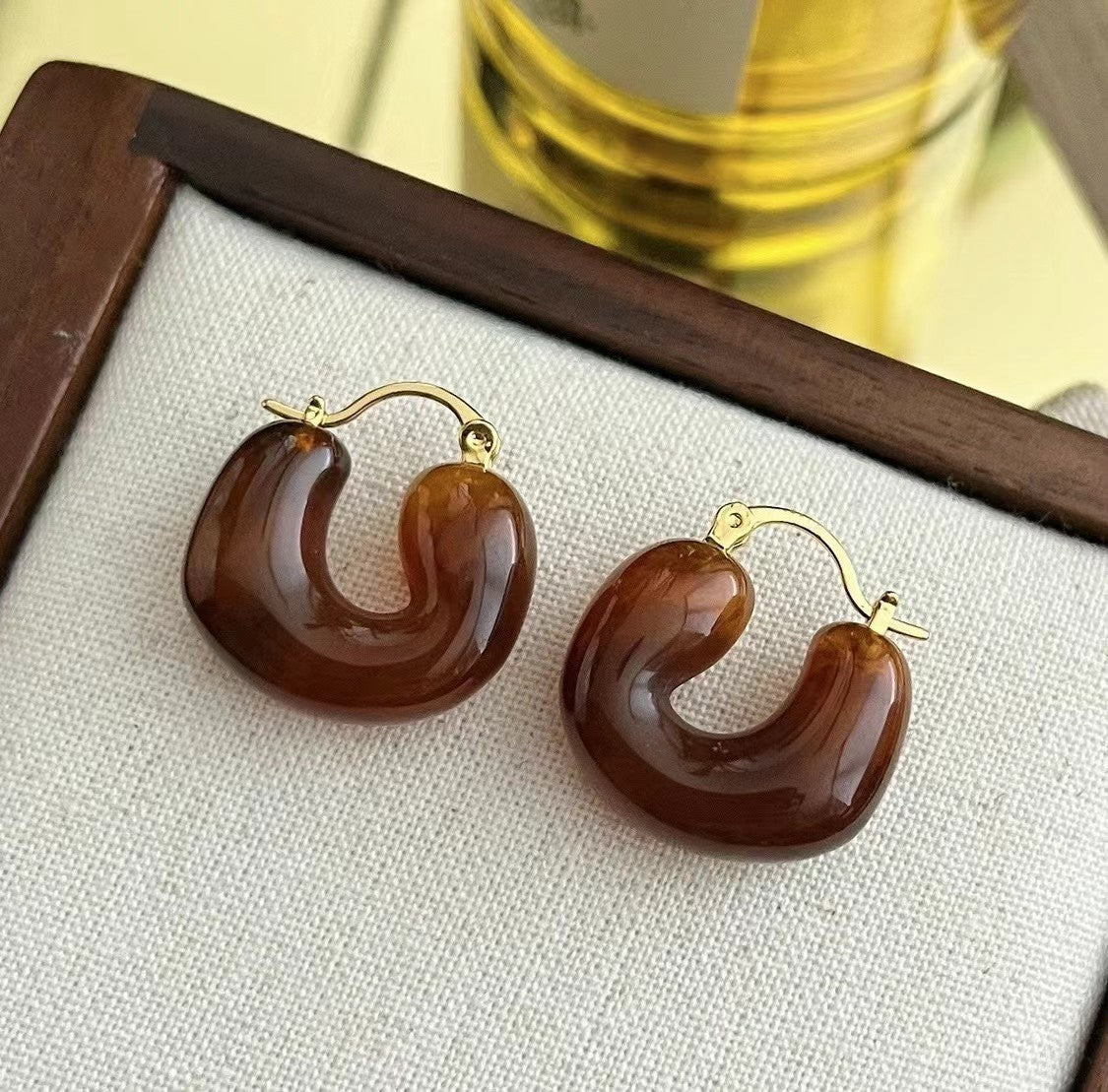 Artsy Semicircle Elegant Wild Candy Color Personalized Earrings