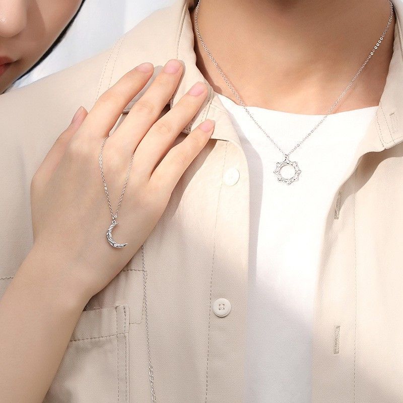 Moon One Pair Of Lovers Minority Simple Personality High Necklaces
