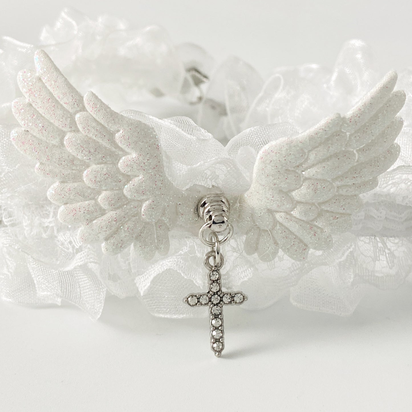 Lace Rivet Female Design Punk Wings Neck Collar
