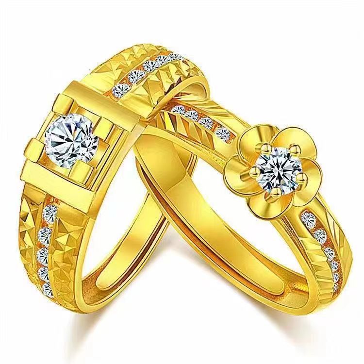 Women's & Men's Diamond Pair Of Zircon Valentine's Day Rings