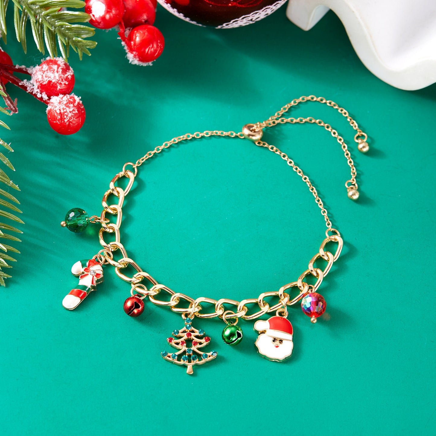 Women's Christmas High-grade Tree Snowman Bell Reindeer Bracelets