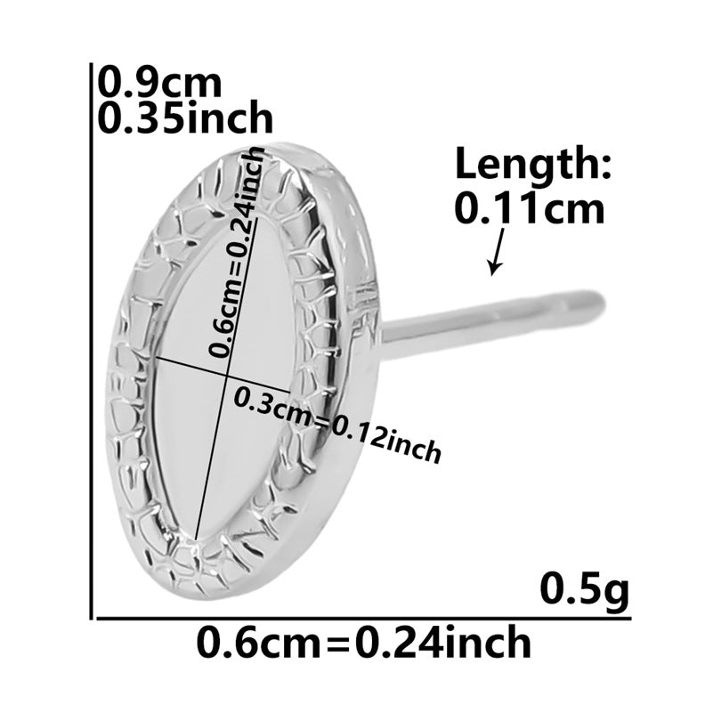 Stainless Steel Heart-shaped Base Support Titanium Piercing Stud Earrings