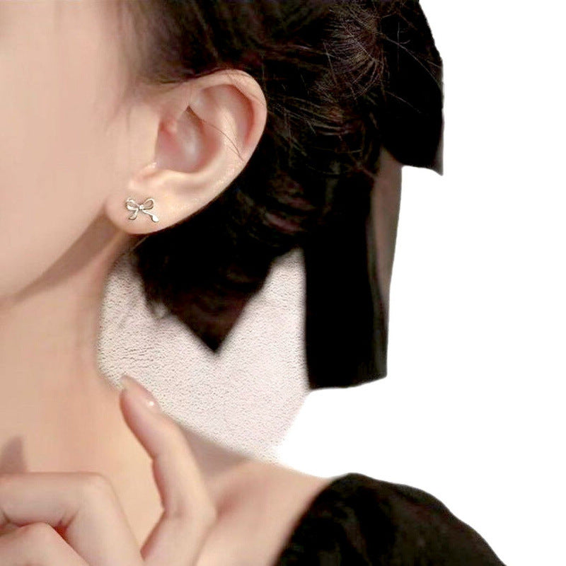 Bow Female Design Niche Affordable Luxury Stud Earrings