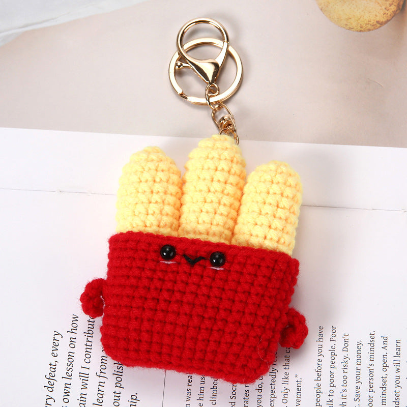 Finished Woven Series Toys Croissant Toast Hanging Ornaments