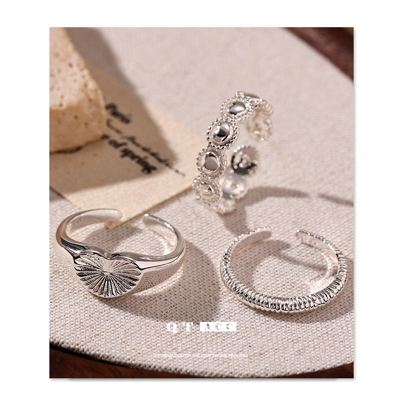 Commuter Design Slim Adjustable Opening Love Heart-shaped Ring
