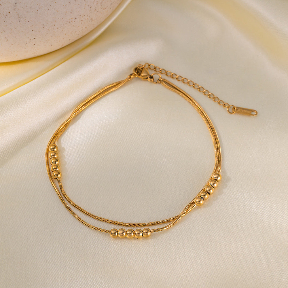 Women's Steel High-grade Gold Does Not Fade Anklets