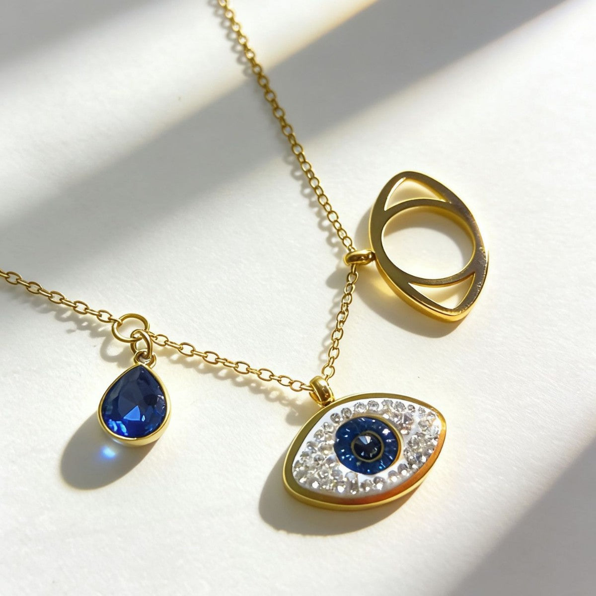Body Titanium Steel Fashion Devil's Eye Clavicle Necklace